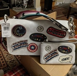 Coach crossbody with matching wristlet